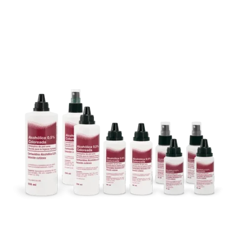Miclorbic 0,5% alcohólico coloreado